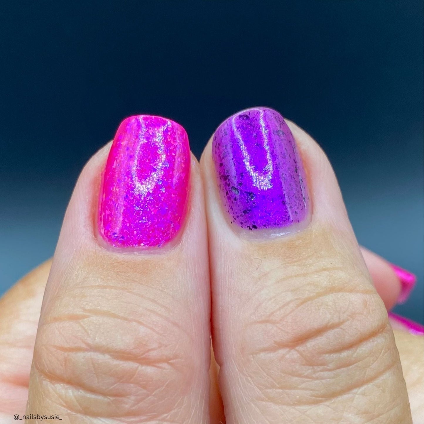 As, If nail polish by Twinkle & Hex Polish – bold handmade indie nail polish with flakes shimmer