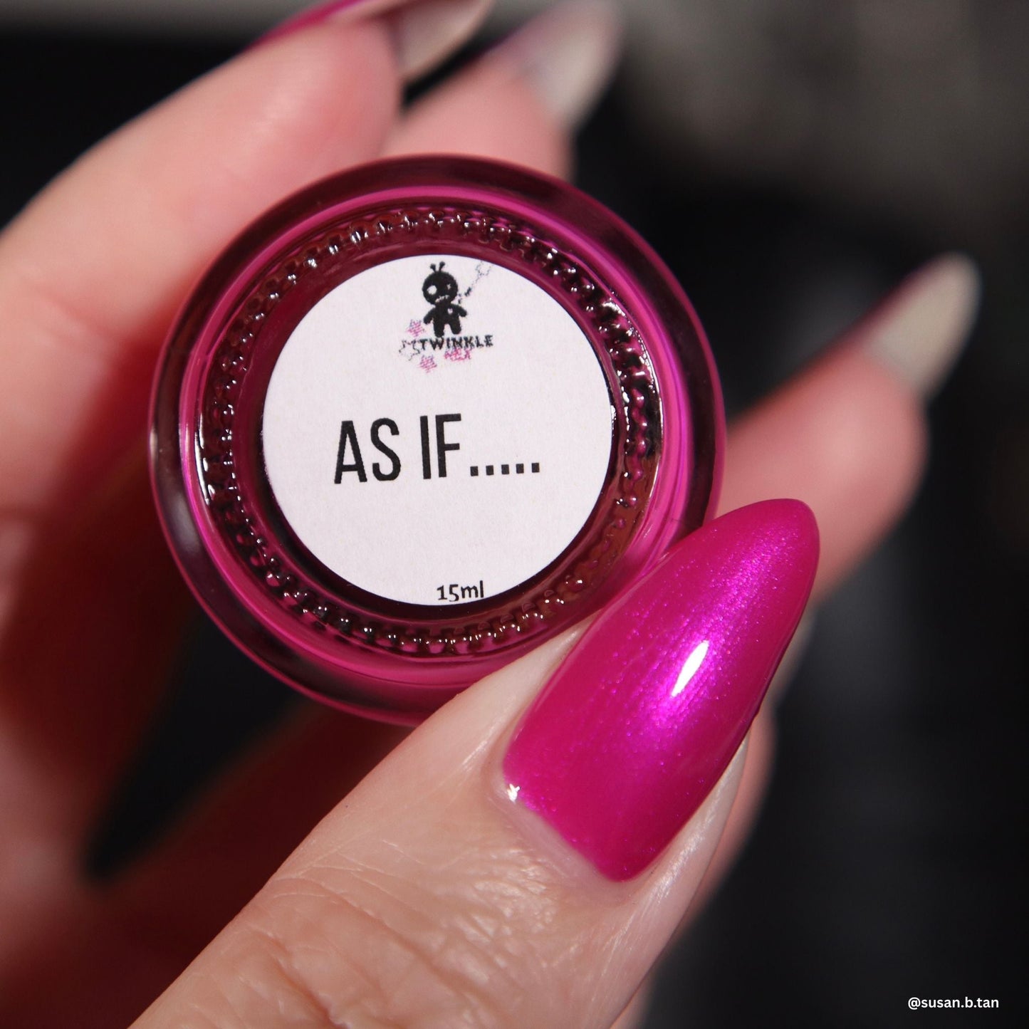 As, If nail polish by Twinkle & Hex Polish – bold handmade indie nail polish with flakes shimmer