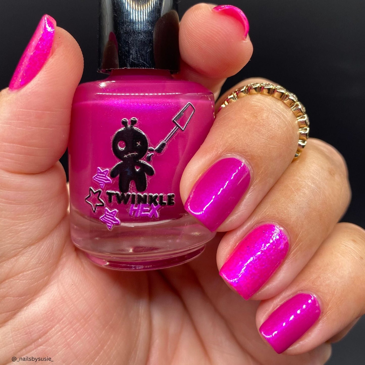 As, If nail polish by Twinkle & Hex Polish – bold handmade indie nail polish with flakes shimmer