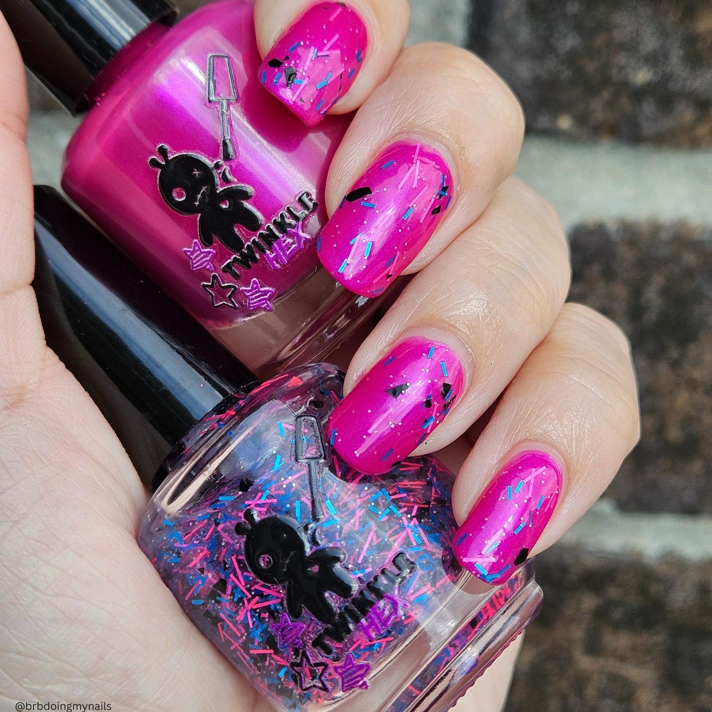 As, If nail polish by Twinkle & Hex Polish – bold handmade indie nail polish with flakes shimmer
