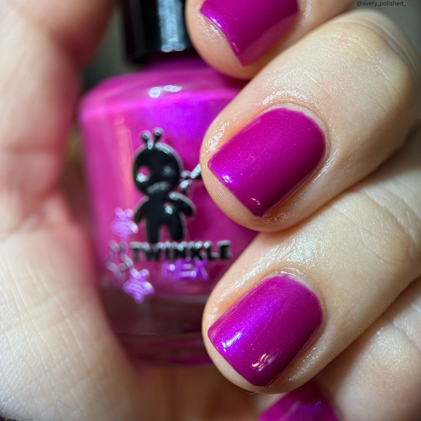 As, If nail polish by Twinkle & Hex Polish – bold handmade indie nail polish with flakes shimmer