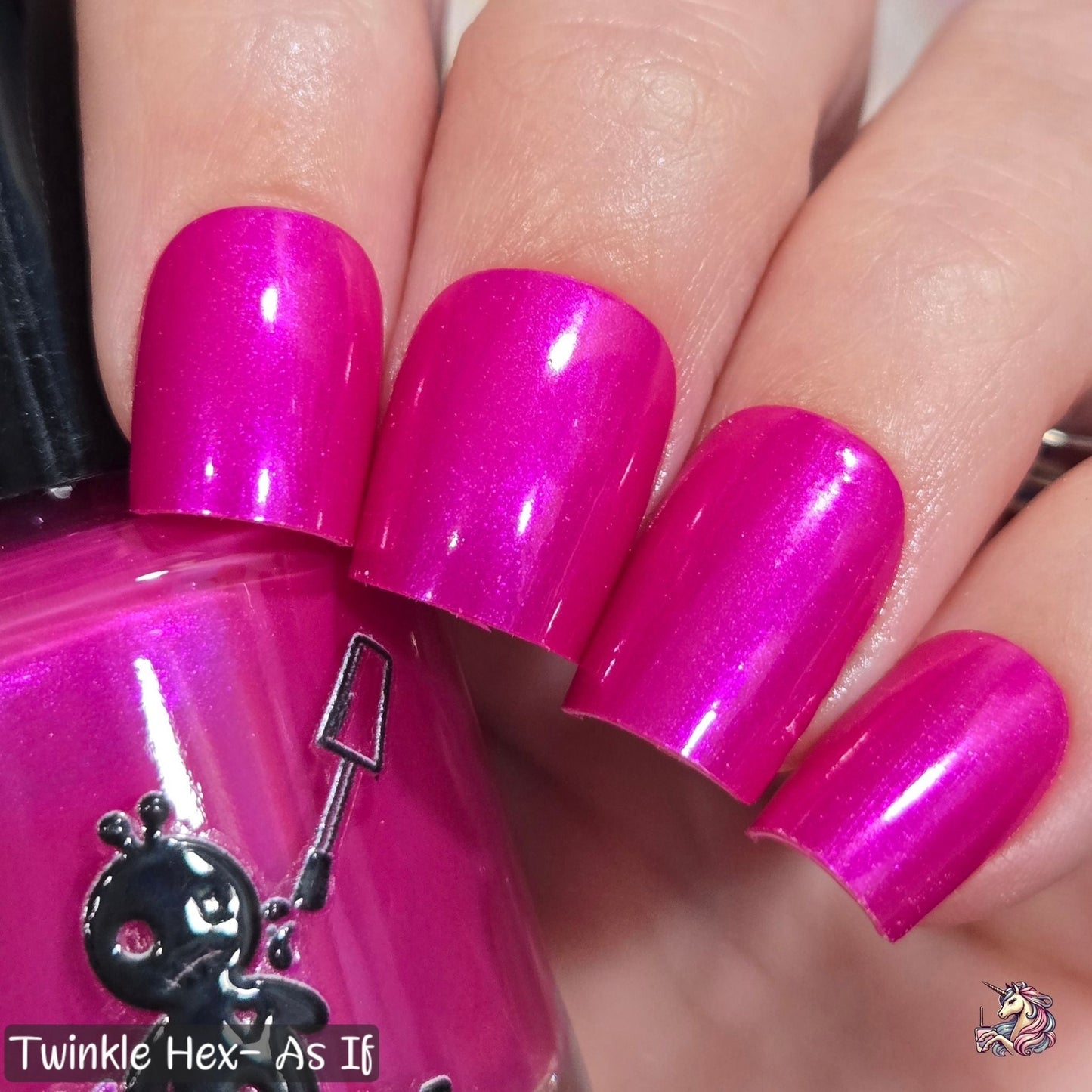 As, If nail polish by Twinkle & Hex Polish – bold handmade indie nail polish with flakes shimmer