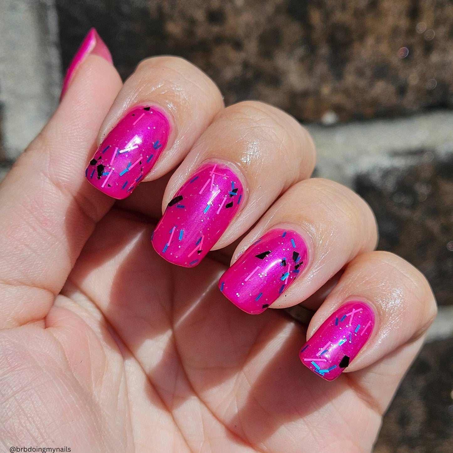 As, If nail polish by Twinkle & Hex Polish – bold handmade indie nail polish with flakes shimmer