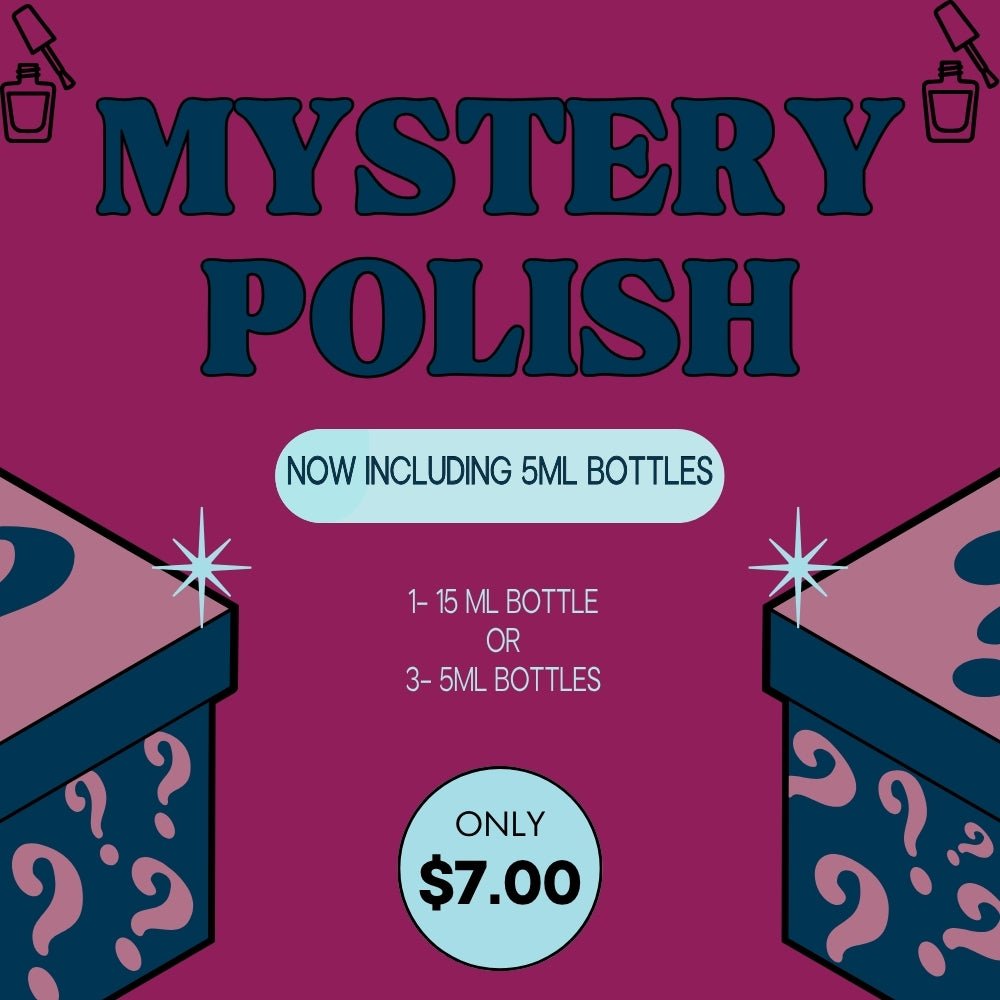 Mystery Polish nail polish by Twinkle Hex Polish – bold handmade indie nail polish with flakes shimmer