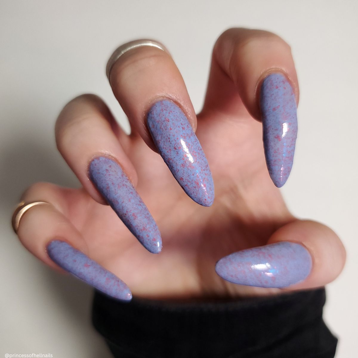 Said It Nicely the First Time nail polish by Twinkle & Hex Polish – bold handmade indie nail polish with flakes shimmer