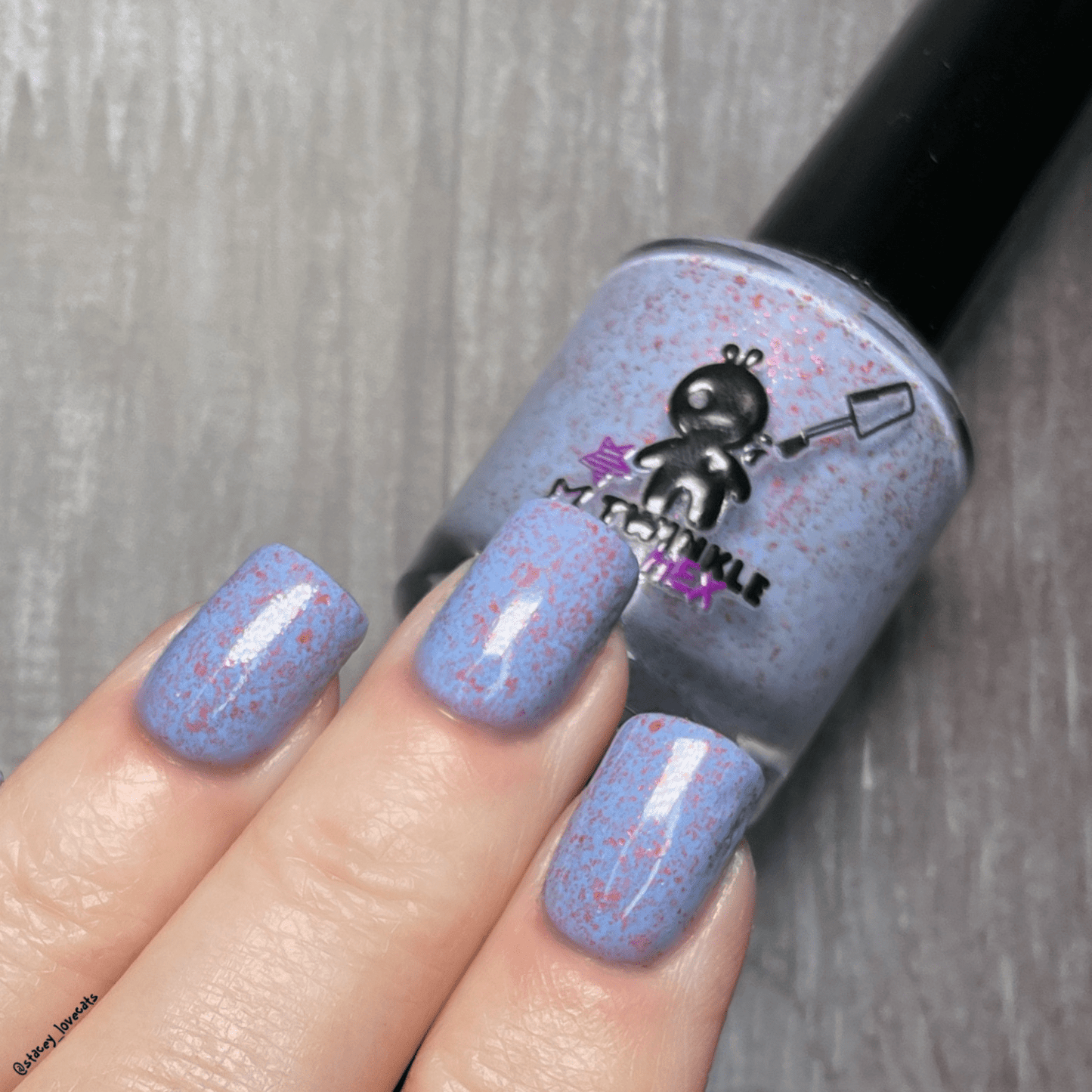 Said It Nicely the First Time nail polish by Twinkle & Hex Polish – bold handmade indie nail polish with flakes shimmer