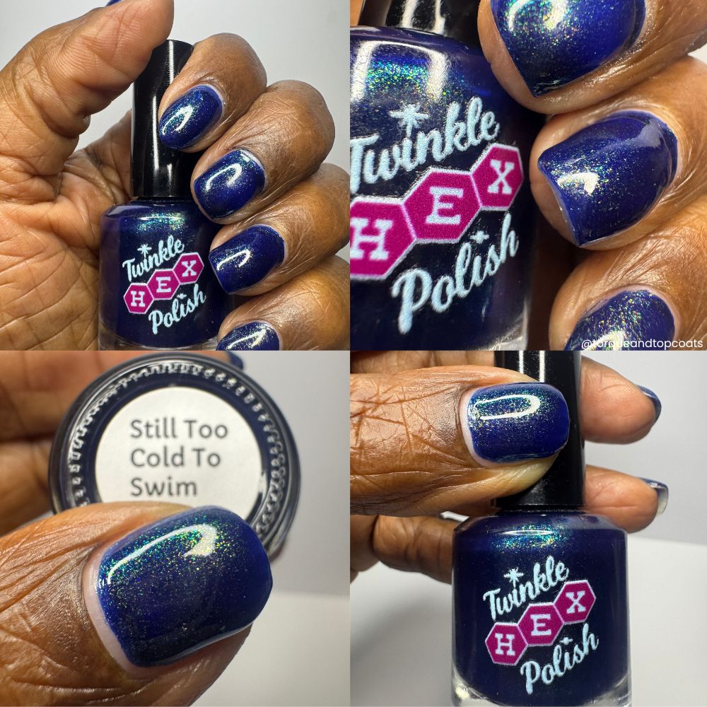 The Entire Betrayed by a Spring Forecast Collection nail polish by Twinkle Hex Polish – bold handmade indie nail polish with flakes shimmer