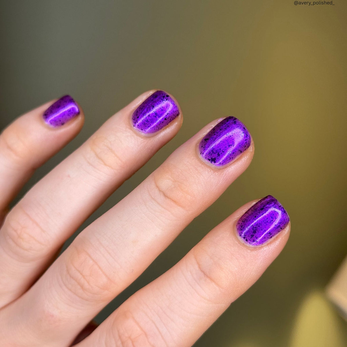 Whatever nail polish by Twinkle & Hex Polish – bold handmade indie nail polish with flakes shimmer