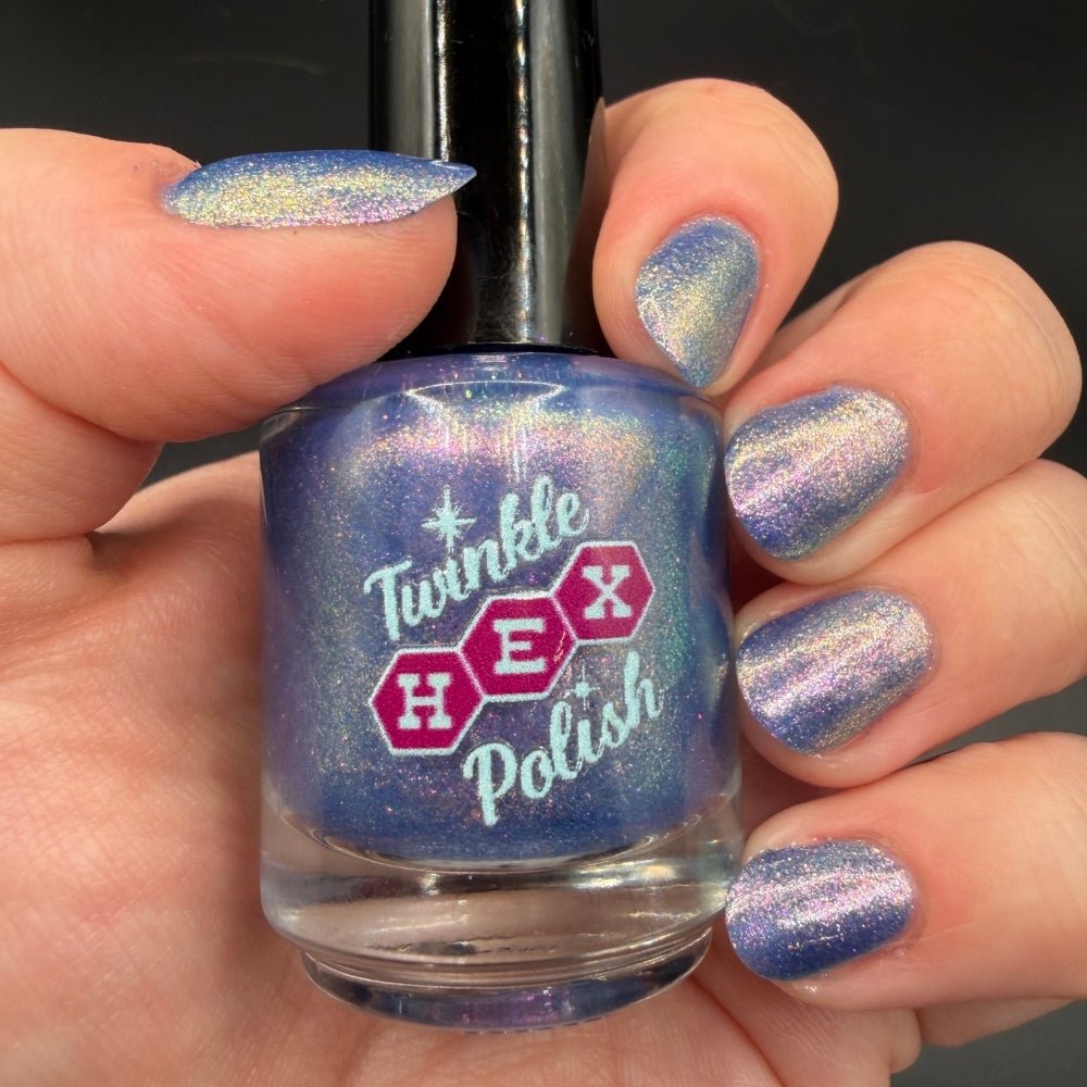3 AM Zoomies- Team Cat nail polish by Twinkle Hex Polish – bold handmade indie nail polish with flakes shimmer