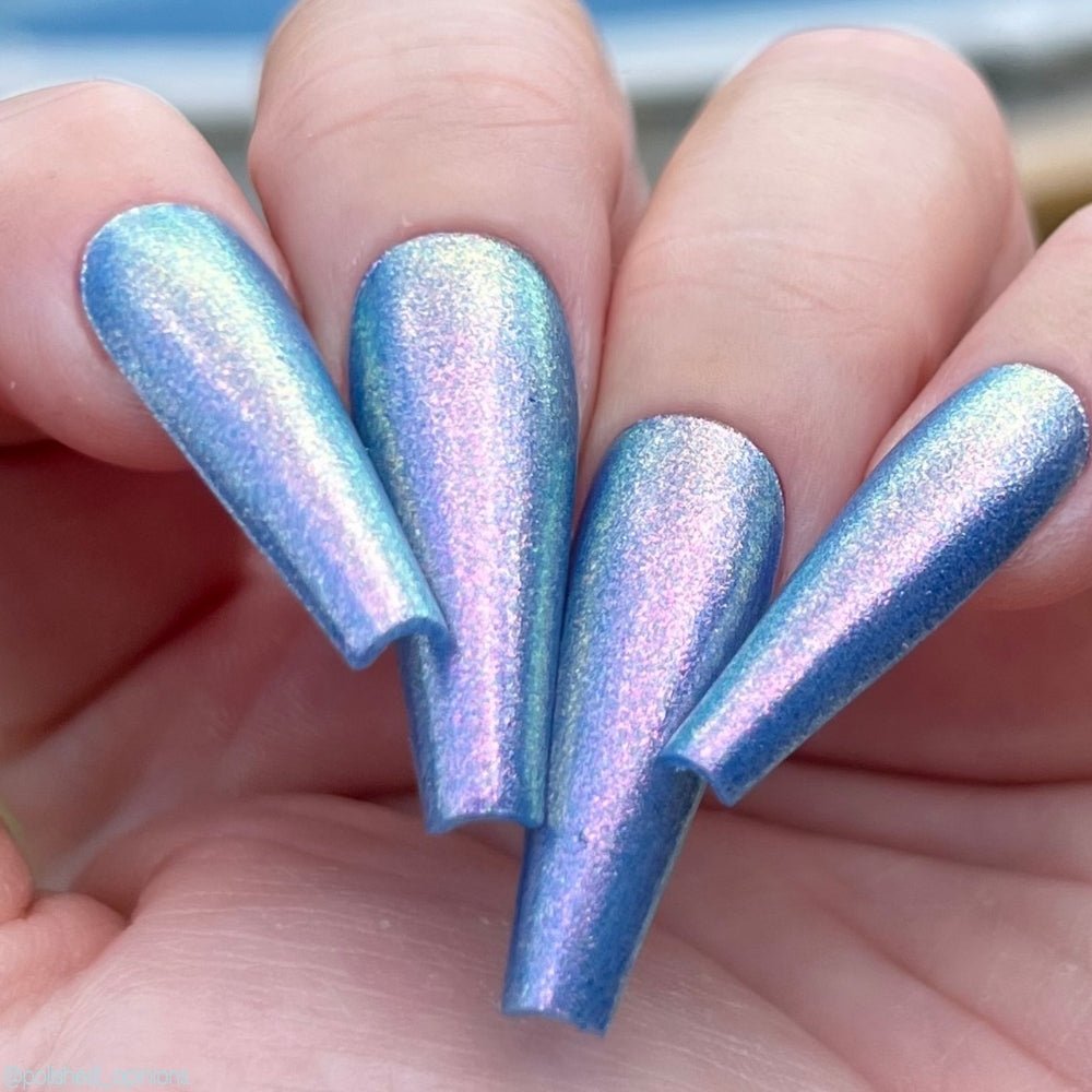 3 AM Zoomies- Team Cat nail polish by Twinkle Hex Polish – bold handmade indie nail polish with flakes shimmer