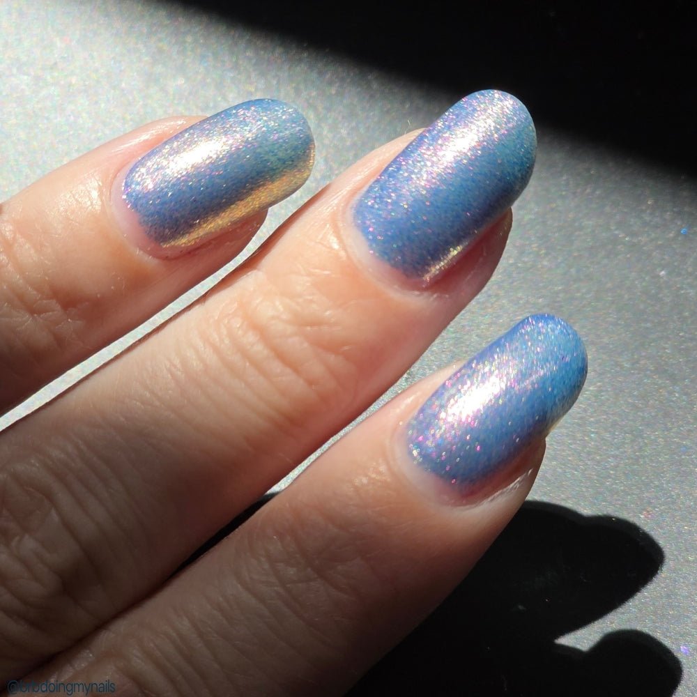 3 AM Zoomies- Team Cat nail polish by Twinkle Hex Polish – bold handmade indie nail polish with flakes shimmer