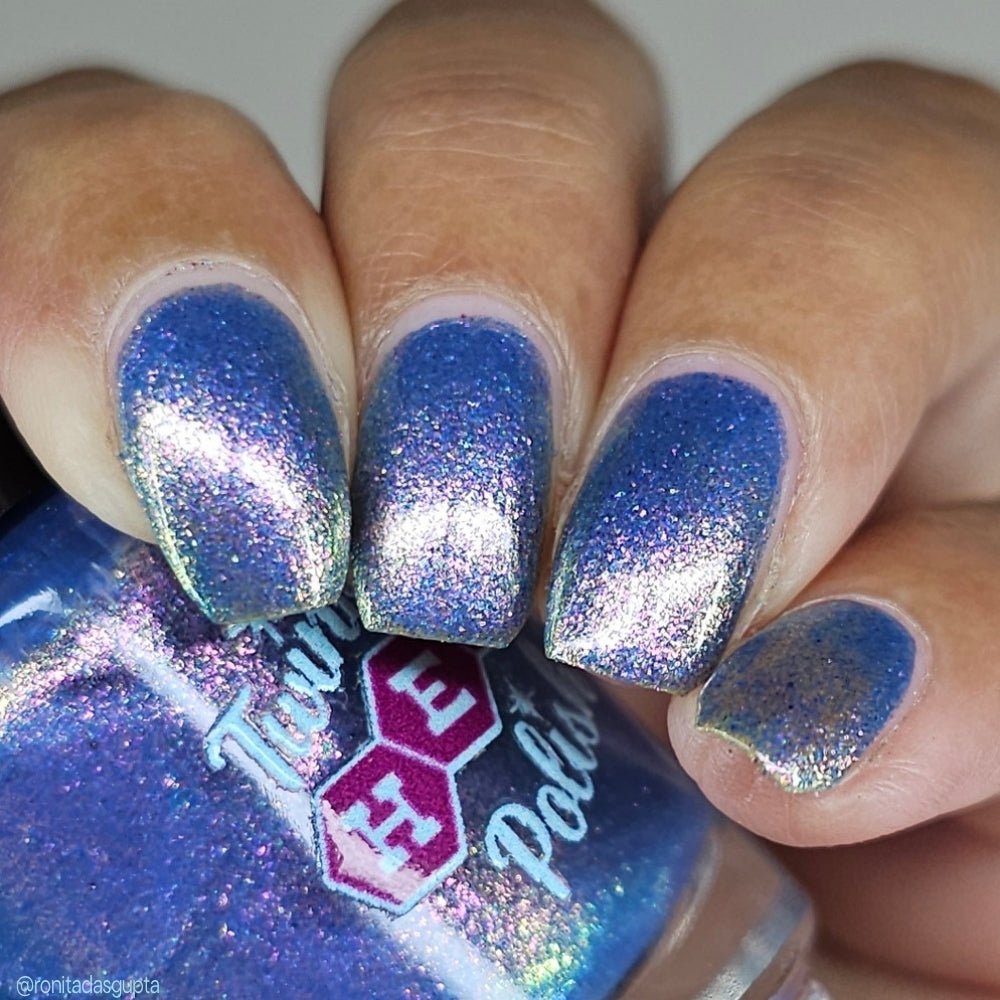 3 AM Zoomies- Team Cat nail polish by Twinkle Hex Polish – bold handmade indie nail polish with flakes shimmer