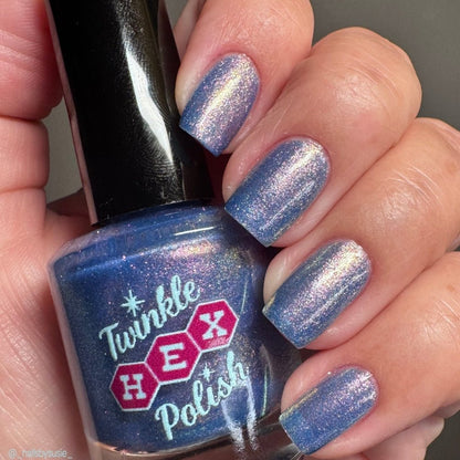 3 AM Zoomies- Team Cat nail polish by Twinkle Hex Polish – bold handmade indie nail polish with flakes shimmer