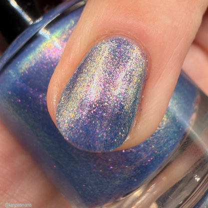 3 AM Zoomies- Team Cat nail polish by Twinkle Hex Polish – bold handmade indie nail polish with flakes shimmer
