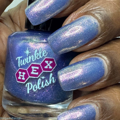 3 AM Zoomies- Team Cat nail polish by Twinkle Hex Polish – bold handmade indie nail polish with flakes shimmer