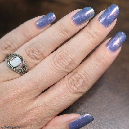 3 AM Zoomies- Team Cat nail polish by Twinkle Hex Polish – bold handmade indie nail polish with flakes shimmer