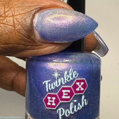3 AM Zoomies- Team Cat nail polish by Twinkle Hex Polish – bold handmade indie nail polish with flakes shimmer