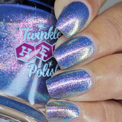 3 AM Zoomies- Team Cat nail polish by Twinkle Hex Polish – bold handmade indie nail polish with flakes shimmer