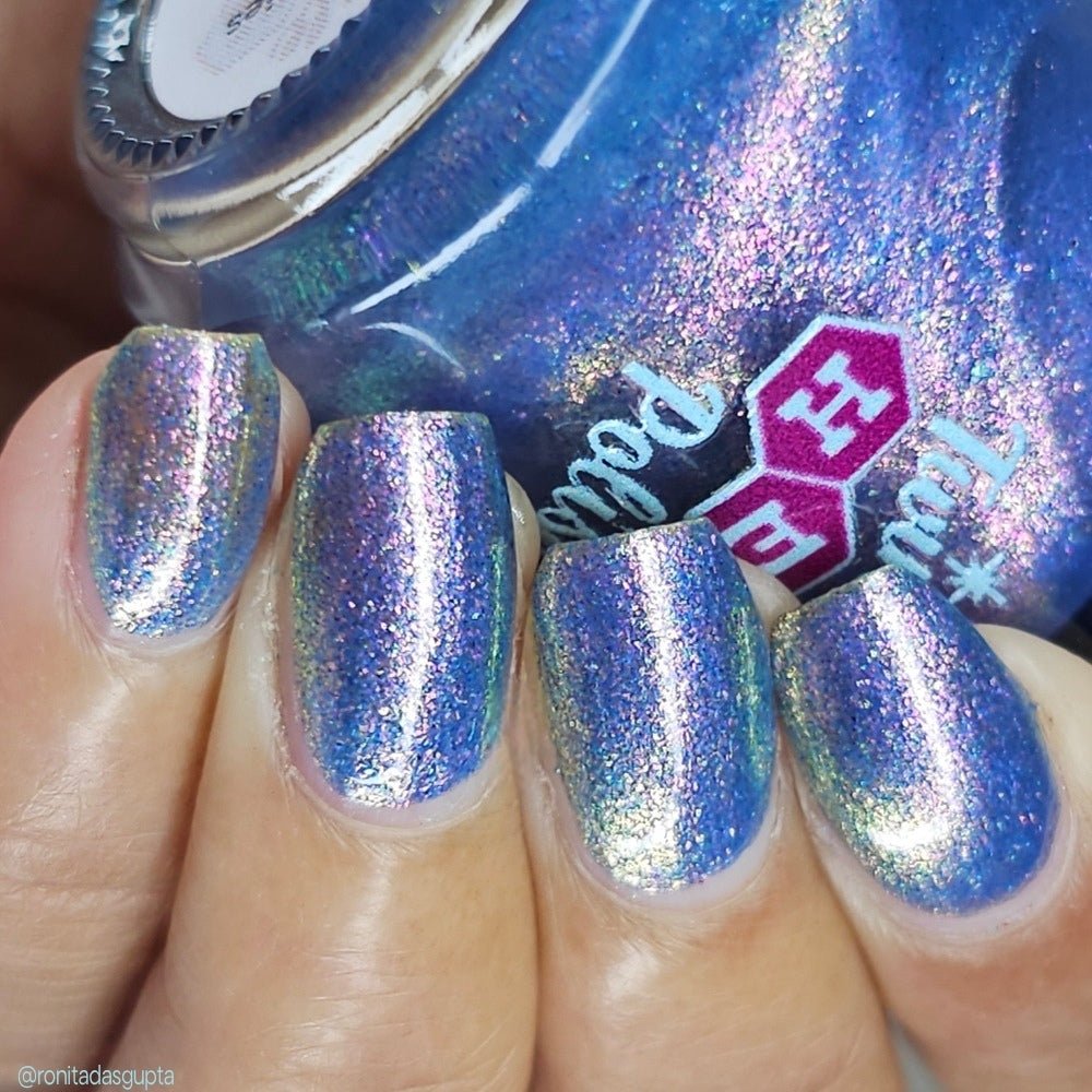 3 AM Zoomies- Team Cat nail polish by Twinkle Hex Polish – bold handmade indie nail polish with flakes shimmer
