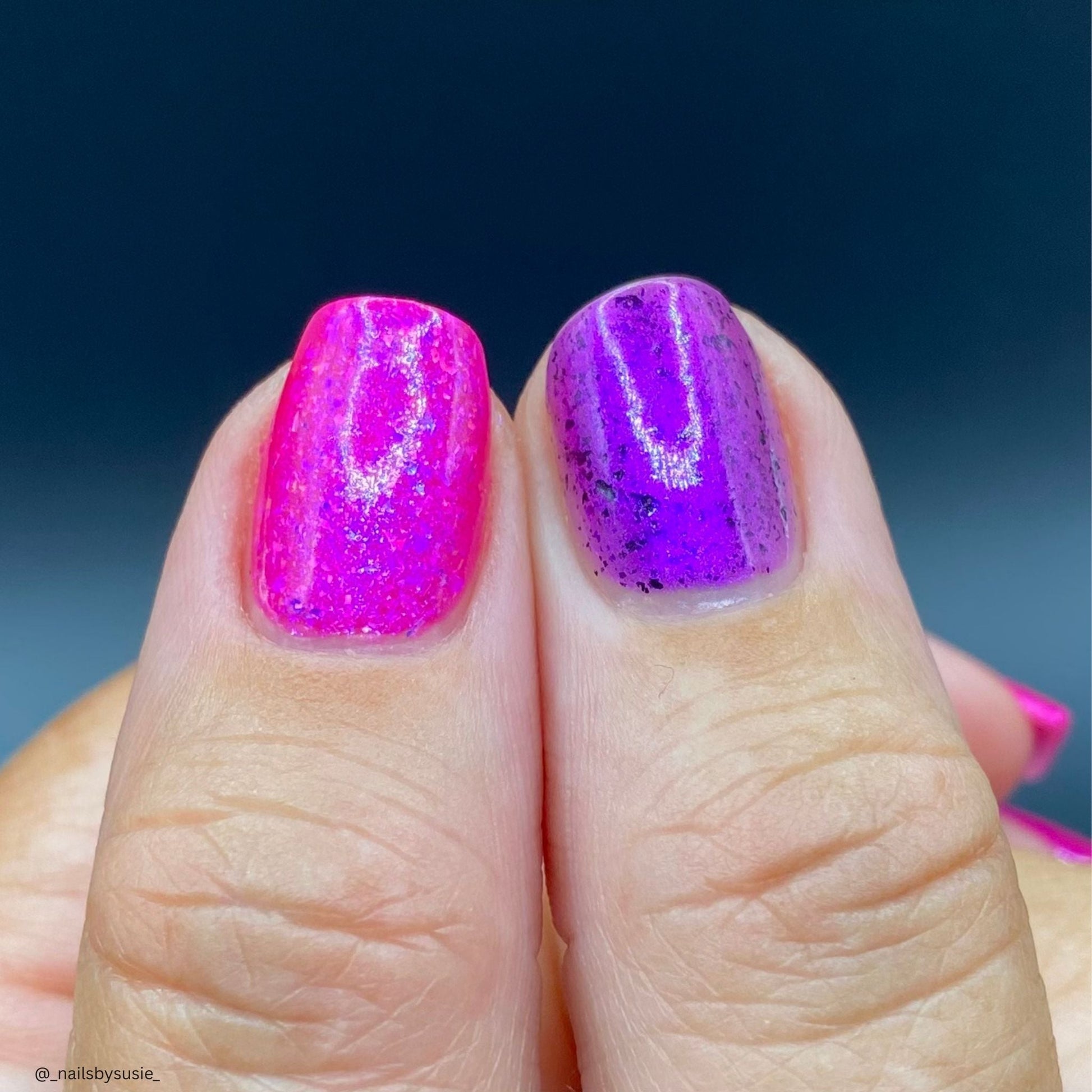 As, If nail polish by Twinkle & Hex Polish – bold handmade indie nail polish with flakes shimmer