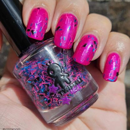 As, If nail polish by Twinkle & Hex Polish – bold handmade indie nail polish with flakes shimmer