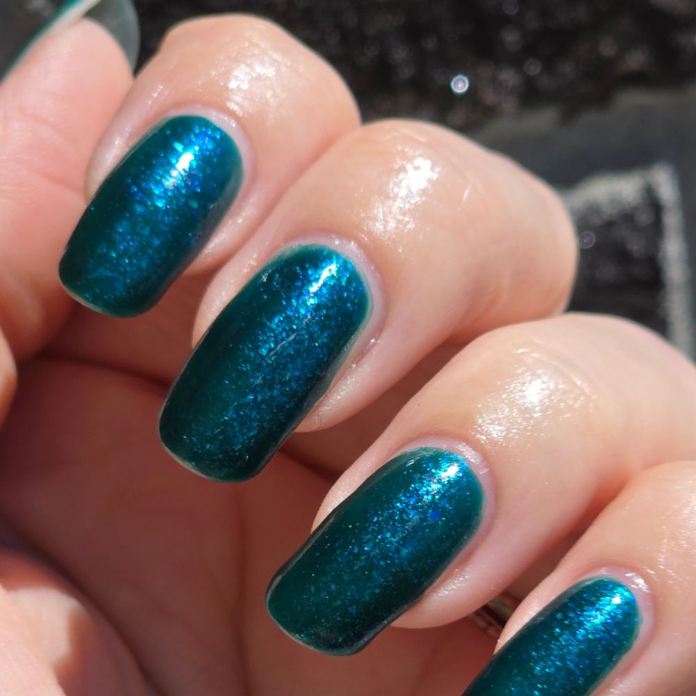 Baby Girl nail polish by Twinkle Hex Polish – bold handmade indie nail polish with flakes shimmer