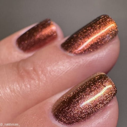 Beast of Busco nail polish by Twinkle Hex Polish – bold handmade indie nail polish with flakes shimmer