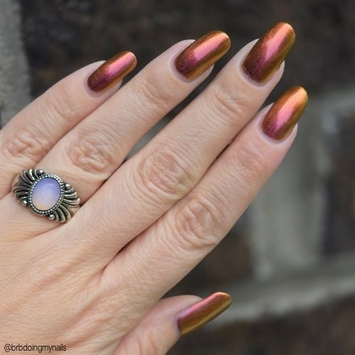 Beast of Busco nail polish by Twinkle Hex Polish – bold handmade indie nail polish with flakes shimmer