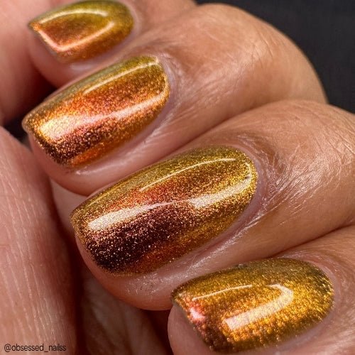 Beast of Busco nail polish by Twinkle Hex Polish – bold handmade indie nail polish with flakes shimmer
