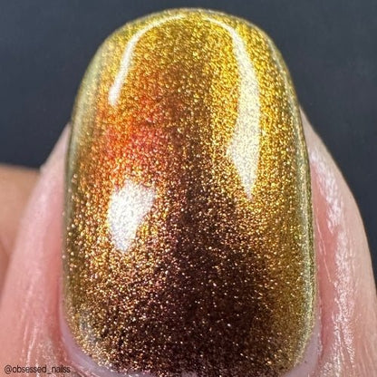 Beast of Busco nail polish by Twinkle Hex Polish – bold handmade indie nail polish with flakes shimmer