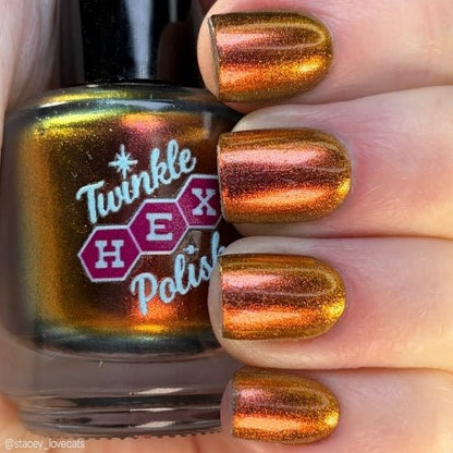 Beast of Busco nail polish by Twinkle Hex Polish – bold handmade indie nail polish with flakes shimmer