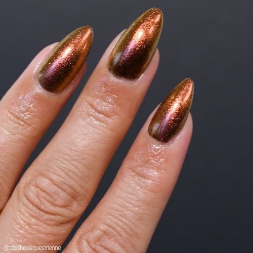 Beast of Busco nail polish by Twinkle Hex Polish – bold handmade indie nail polish with flakes shimmer