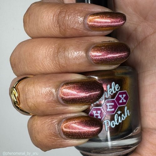 Beast of Busco nail polish by Twinkle Hex Polish – bold handmade indie nail polish with flakes shimmer