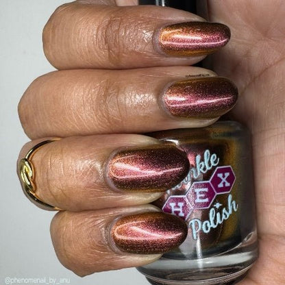 Beast of Busco nail polish by Twinkle Hex Polish – bold handmade indie nail polish with flakes shimmer