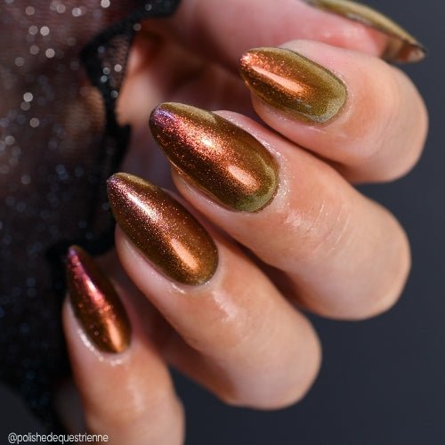 Beast of Busco nail polish by Twinkle Hex Polish – bold handmade indie nail polish with flakes shimmer