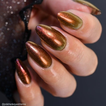 Beast of Busco nail polish by Twinkle Hex Polish – bold handmade indie nail polish with flakes shimmer