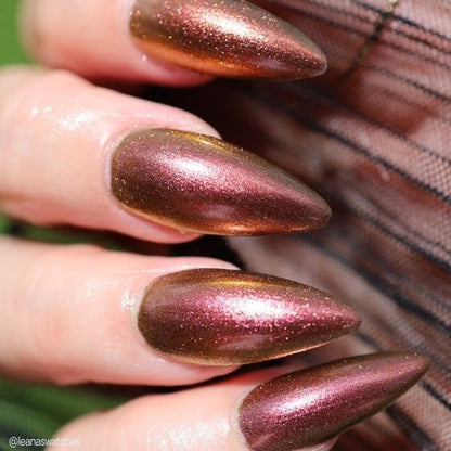 Beast of Busco nail polish by Twinkle Hex Polish – bold handmade indie nail polish with flakes shimmer