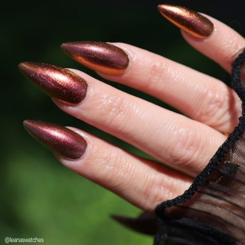 Beast of Busco nail polish by Twinkle Hex Polish – bold handmade indie nail polish with flakes shimmer