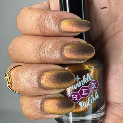 Beast of Busco nail polish by Twinkle Hex Polish – bold handmade indie nail polish with flakes shimmer