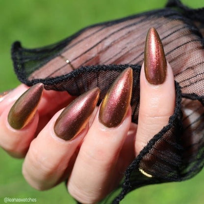Beast of Busco nail polish by Twinkle Hex Polish – bold handmade indie nail polish with flakes shimmer