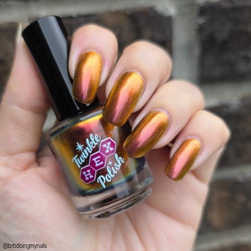 Beast of Busco nail polish by Twinkle Hex Polish – bold handmade indie nail polish with flakes shimmer