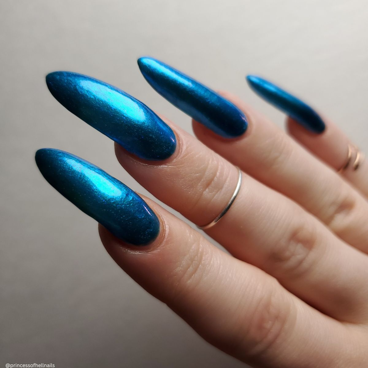 Bipolar Mermaid nail polish by Twinkle & Hex Polish – bold handmade indie nail polish with flakes shimmer