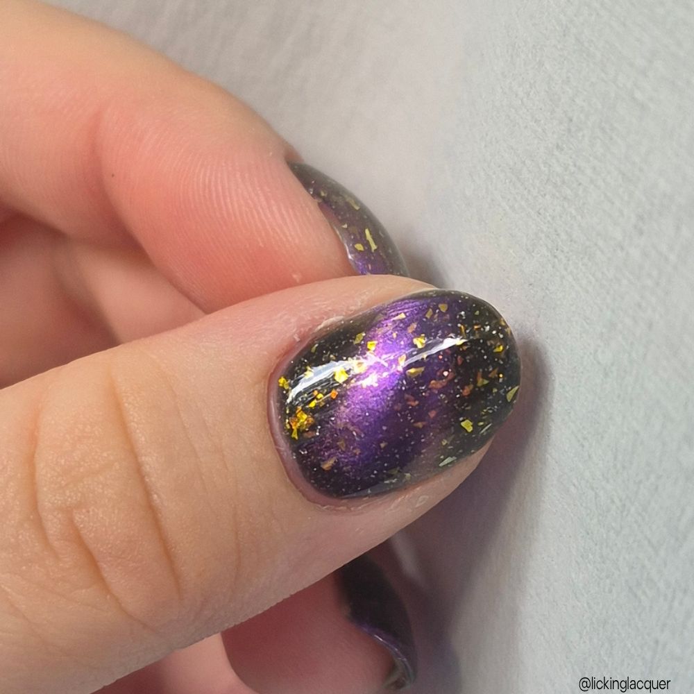 Blur The Lines nail polish by Twinkle Hex Polish – bold handmade indie nail polish with flakes shimmer