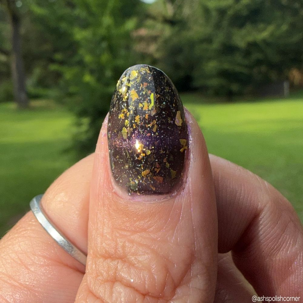 Blur The Lines nail polish by Twinkle Hex Polish – bold handmade indie nail polish with flakes shimmer