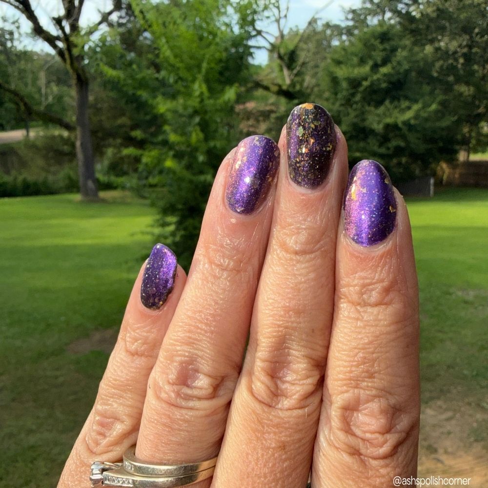 Blur The Lines nail polish by Twinkle Hex Polish – bold handmade indie nail polish with flakes shimmer