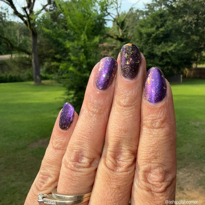 Blur The Lines nail polish by Twinkle Hex Polish – bold handmade indie nail polish with flakes shimmer