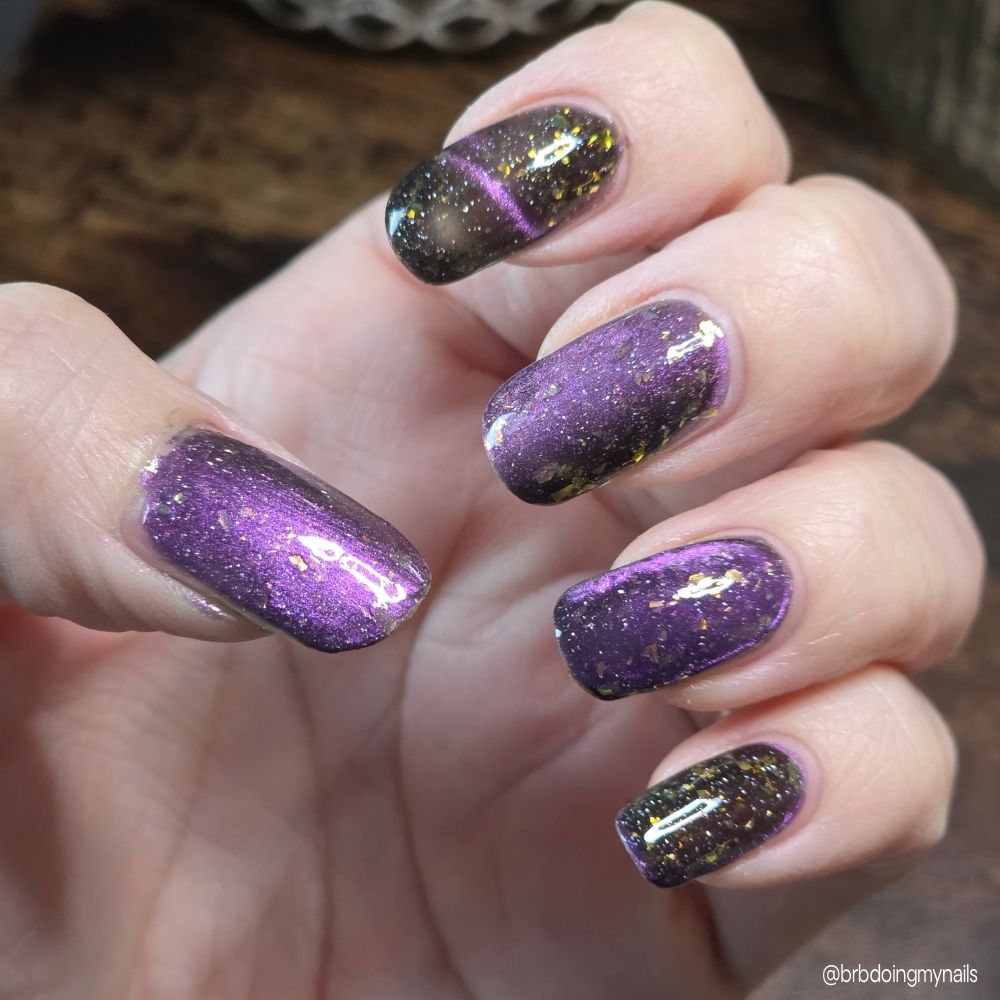 Blur The Lines nail polish by Twinkle Hex Polish – bold handmade indie nail polish with flakes shimmer
