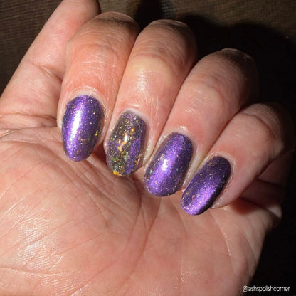 Blur The Lines nail polish by Twinkle Hex Polish – bold handmade indie nail polish with flakes shimmer