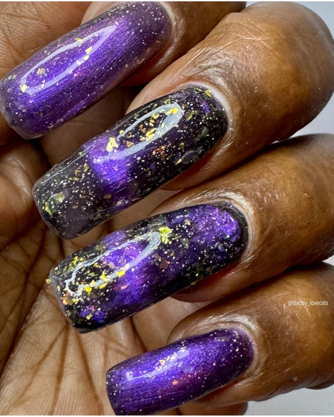 Blur The Lines nail polish by Twinkle Hex Polish – bold handmade indie nail polish with flakes shimmer