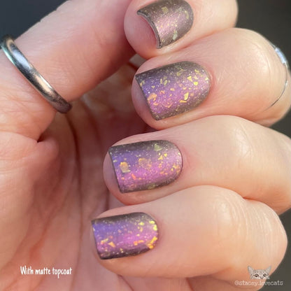 Blur The Lines nail polish by Twinkle Hex Polish – bold handmade indie nail polish with flakes shimmer